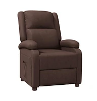 vidaXL Recliner Brown Faux Leather