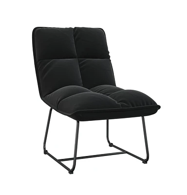 vidaXL Leisure Chair with Metal Frame Black Velvet