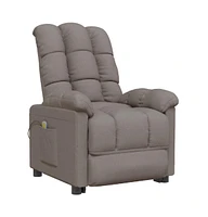 vidaXL Massage Recliner Taupe Fabric