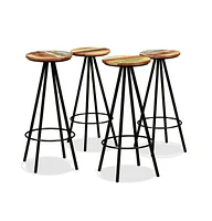 vidaXL Bar Stools pcs Solid Reclaimed Wood