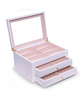 Bey-Berk Wood 18 Sunglass Storage Box