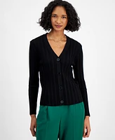 Bar Iii Women's Multi Ribbed V-Neck Cardigan Sweater, Created for Macy's