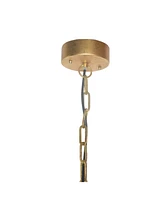 Storied Home Metal Ceiling Light with Brushed Finish Gold