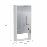 Burlington Rectangle Medicine Cabinet With Mirror White