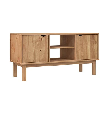 vidaXL Tv Stand Otta 44.7"x16.9"x22.4" Solid Wood Pine