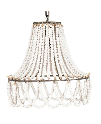 Storied Home Draped Wood Bead Chandelier