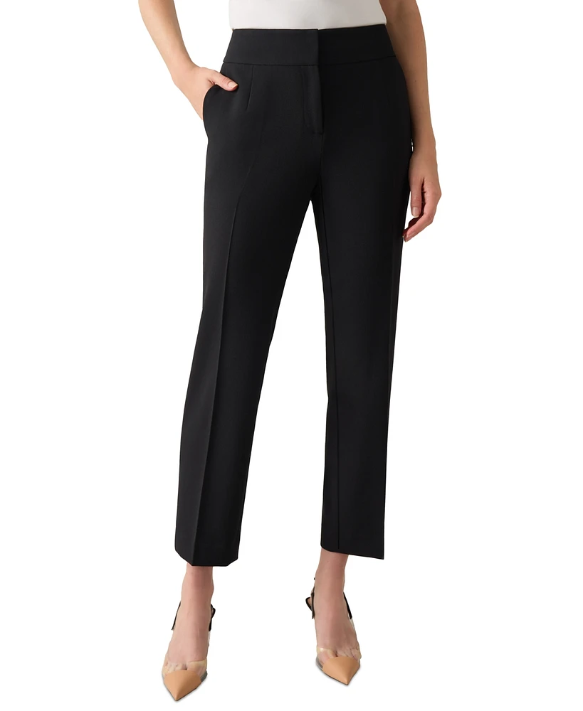 Kasper Petite Dart-Detail Cropped Pants