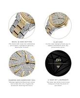 Jbw Women's Cristal Diamond (1/8 ct. t.w.) Watch in 18k Gold-plated Two Tone Stainless-steel Watch 38mm