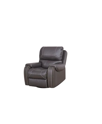 Simplie Fun Faux Leather Reclining Sofa Couch Single Chair For Living Room
