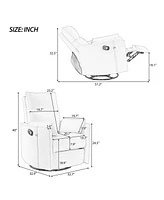 360 Swivel Recliner with Removable Pillows for Living Room