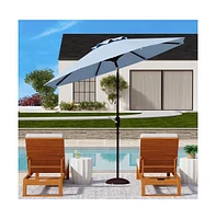 Safavieh Uv Resistant Ortega 9 Ft Auto Tilt Crank Umbrella