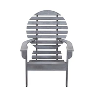 vidaXL Adirondack Chair Solid Acacia Wood Gray