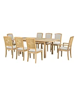 Streamdale Furniture 9-Piece Rustic Dining Set with Extendable Table