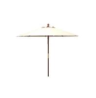 Safavieh Cannes 11Ft Wooden Pulley Market Umbrella