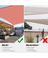 12x12 Ft 95% Uv Block Square Sun Shade Sail Canopy Outdoor Patio Pool Cover Net