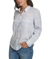 Calvin Klein Jeans Petite Classic Button-Front Shirt