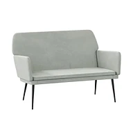 vidaXL Bench Light Gray 42.5"x31.1"x31.1" Velvet