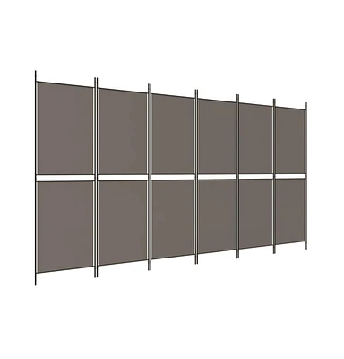 vidaXL 6-Panel Room Divider Anthracite 118.1"x70.9" Fabric