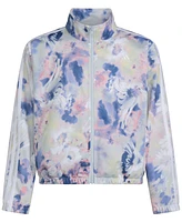 adidas Big Girls Printed Zip-Front Mock-Neck Tricot Jacket