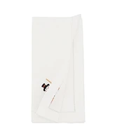 Saro Lifestyle Frosty Embroidered Snowman Napkin Set of 6, 20"x20"