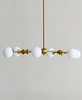 Storied Home Sputnik Opal Glass Chandelier Brushed Gold