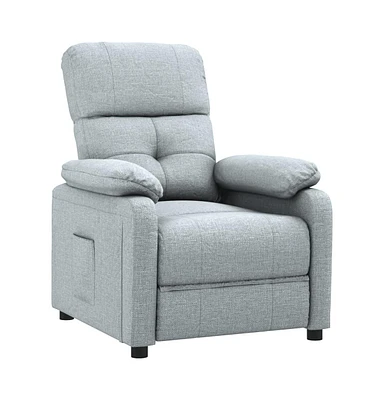 vidaXL Recliner Light Gray Fabric