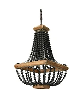 Storied Home Draped Wood Bead Chandelier