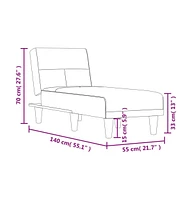 Chaise Longue Dark Gray Fabric