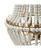 Storied Home Draped Wood Bead Chandelier