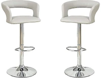 Set of 2 Grey Kitchen Barstool Chairs