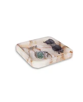 Bey-Berk Genuine Onyx Marble Catch-All Tray