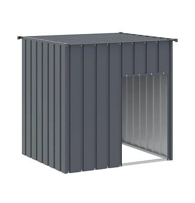 vidaXL Dog House with Roof Anthracite 43.3"x40.6"x42.9" Galvanized Steel