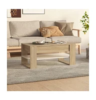 vidaXL Coffee Table White and Sonoma Oak 40.2"x21.7"x17.7" Engineered Wood