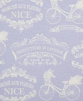 Design Imports Cotton Kitchen Towel Set Lightweight Fast-Drying Dish Towels, 18x28", Lavender Bouquet, 3 Piece