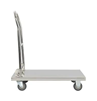 vidaXL Platform Wagon Silver 32.3"x20.9"x33.9" Stainless Steel