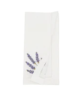 Saro Lifestyle Garden Bliss Embroidered Lavender Napkin Set of 6, 20"x20"