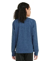 adidas Big Girls Long-Sleeve Melange Training T-Shirt