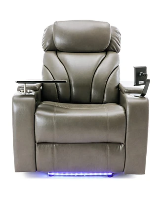 Simplie Fun Power Motion Recliner with Usb and Hidden Storage