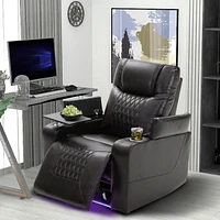 Streamdale Furniture Power Motion Recliner with Usb Charging and Arm Storage