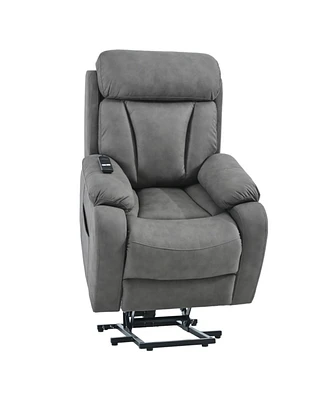 Simplie Fun Dark Gray Electric Power Recliner for Seniors