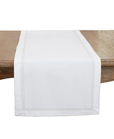 Saro Lifestyle Detailed Edge Embroidery Table Runner, 16"x72"