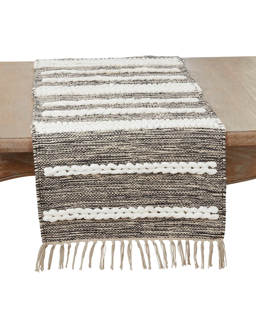 Saro Lifestyle Knot Crafted Table Runner, 16"x72"