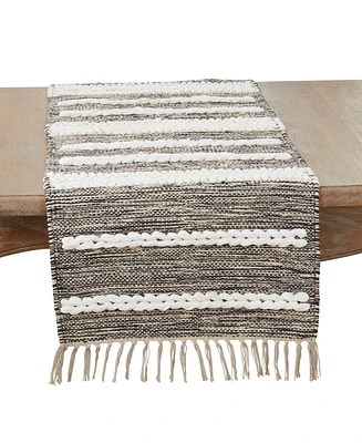 Saro Lifestyle Knot Crafted Table Runner, 16"x72"