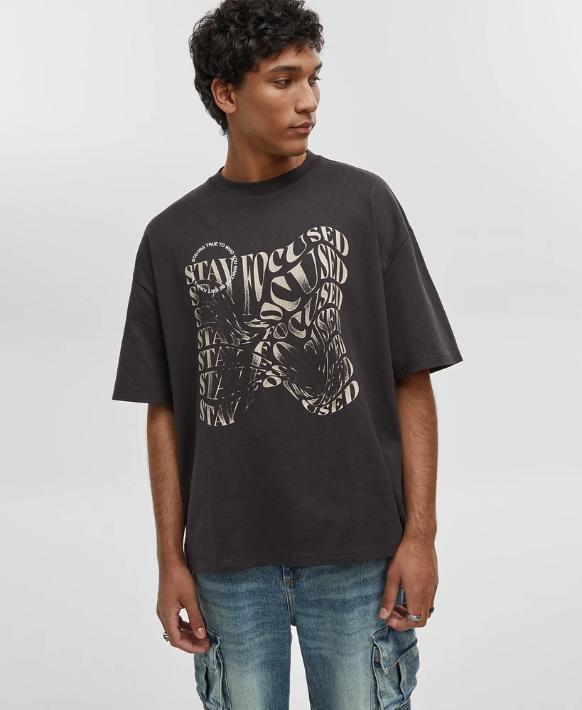 Mode of One Men's Oversized-Fit Graphic T-Shirt, Created for Macy's