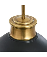 Robert Stevenson Lighting Cameron - 2-Tone Metal and Frosted Glass Ceiling