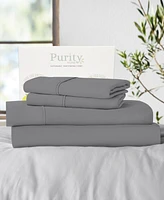 Purity Home 400 Thread Count Cotton Percale 4 Pc Sheet Set Queen