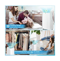 Slickblue 9000BTU 3-in-1 Portable Air Conditioner with Remote-White