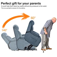Simplie Fun Lift Chair Recliner For Elderly Power Remote Control Recliner Sofa Relax Soft Chair Anti-Skid