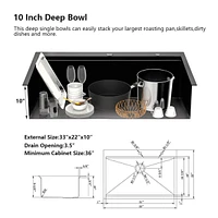 Streamdale Furniture Workstation 33-inch Drop