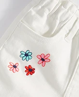 Epic Threads Toddler Girls Greenford Embroidered Flowers Paperbag Denim Shorts, Created for Macy's